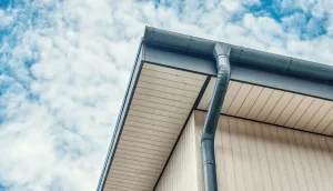 Gutter Installation House Indiana Bee Roofing & Restoration