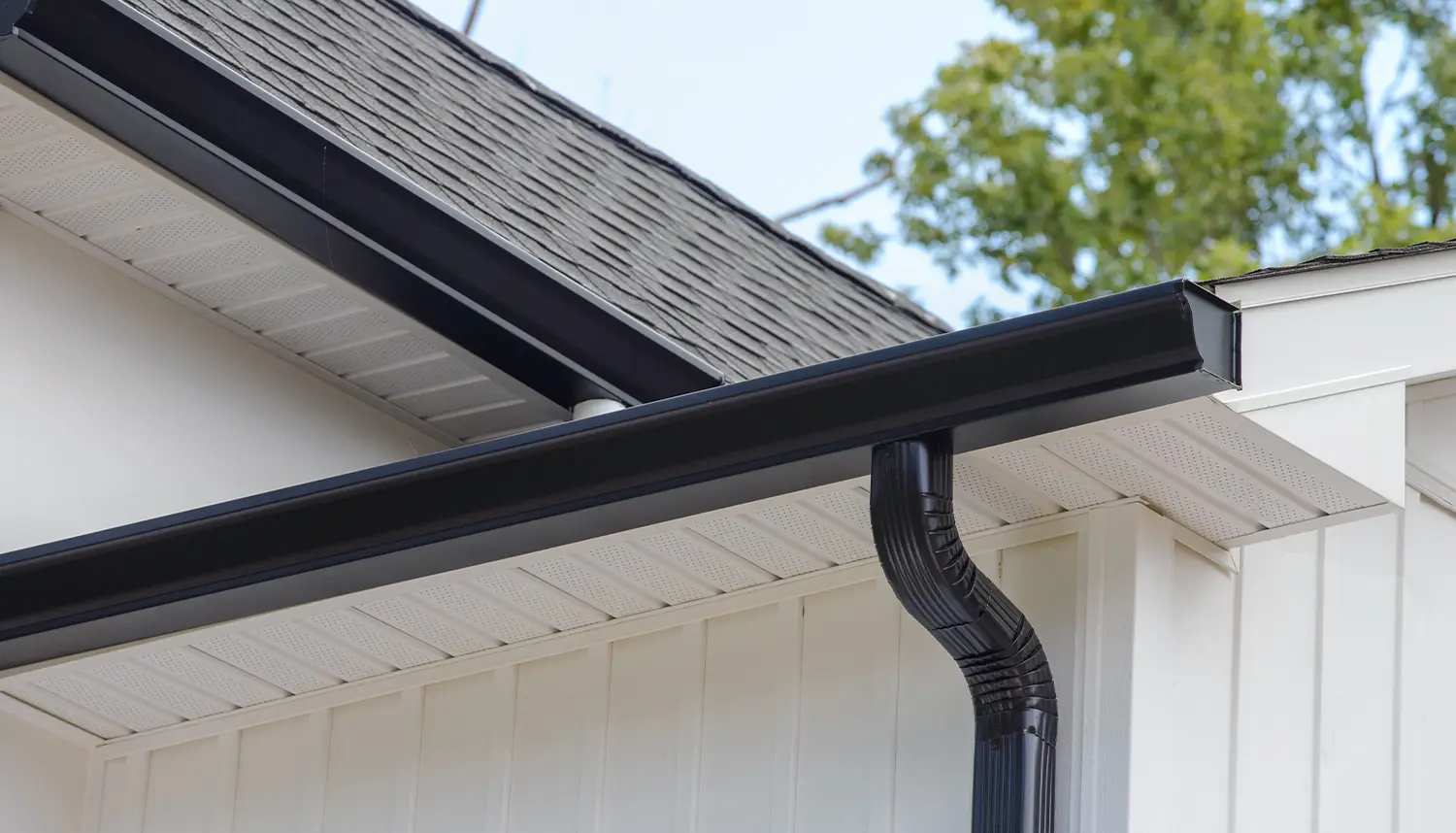 Gutter Installation House Indiana Bee Roofing & Restoration